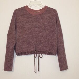 Liberty Love Drawstring Brushed Hacci Crop Top